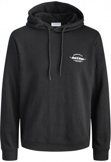 Jack & Jones Brandon Hoodie Black - Džemperi un džemperi ar kapuci - Džemperi - 2XL-14XL