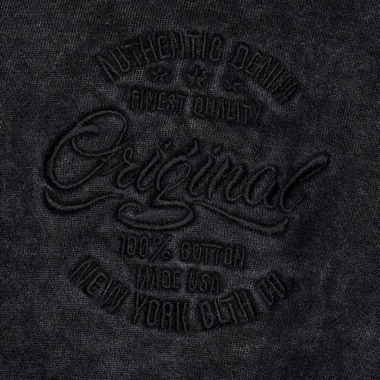 Kam Jeans 7082 Garment DYE with Zipper Hoodie Black - Džemperi un džemperi ar kapuci - Džemperi - 2XL-14XL