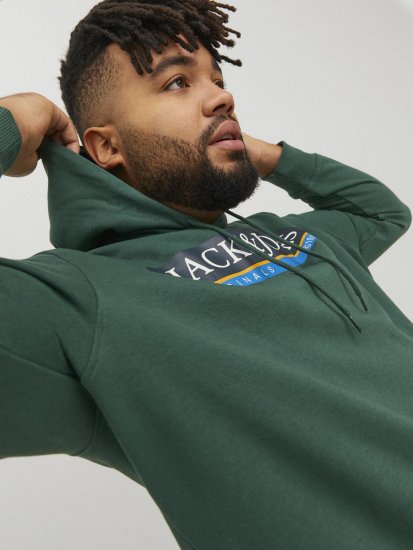 Jack & Jones Codyy Hoodie Green - Džemperi un džemperi ar kapuci - Džemperi - 2XL-14XL