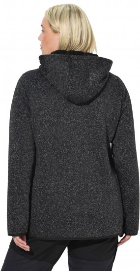 Ulla Popken Sweater Knit Fleece Hoodie Black - Džemperi un džemperi ar kapuci - 