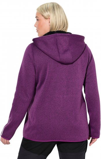 Ulla Popken Sweater Knit Fleece Hoodie Aubergine - Džemperi un džemperi ar kapuci - 