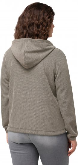Ulla Popken Drawstring Hem Zip-Up Hoodie Grey - Džemperi un džemperi ar kapuci - 
