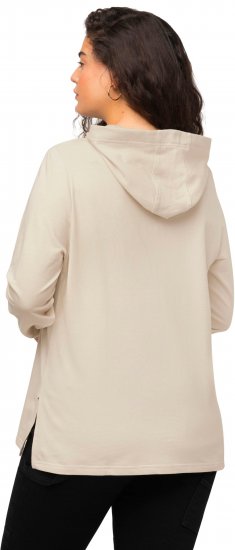 Ulla Popken REBEL LOVE Long Sleeve Graphic Hoodie Vanilla - Džemperi un džemperi ar kapuci - 