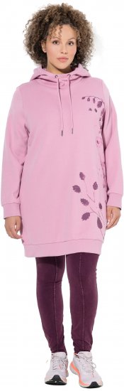Ulla Popken Oversized Grass Graphic Hoodie Wildberry - Džemperi un džemperi ar kapuci - 