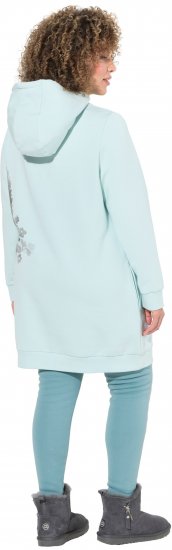 Ulla Popken Oversized Grass Graphic Hoodie Glacier Green - Džemperi un džemperi ar kapuci - 