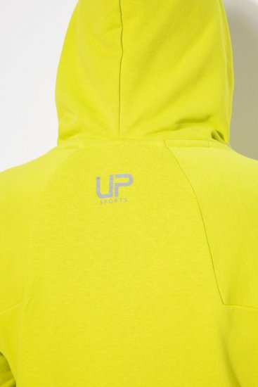 Ulla Popken Zippered Pocket and Reflective Piping Hoodie Green Apple - Džemperi un džemperi ar kapuci - Mīksti džemperi un jakas