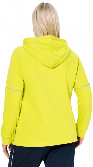 Ulla Popken Zippered Pocket and Reflective Piping Hoodie Green Apple - Džemperi un džemperi ar kapuci - 