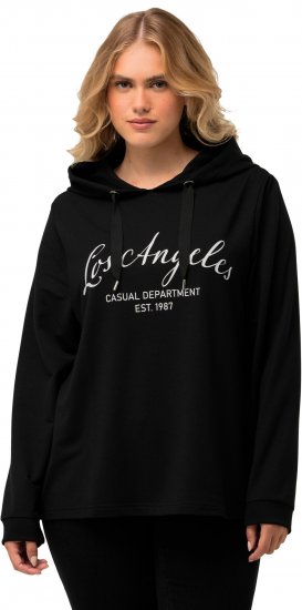 Ulla Popken City Name Graphic Hoodie Black - Džemperi un džemperi ar kapuci - 