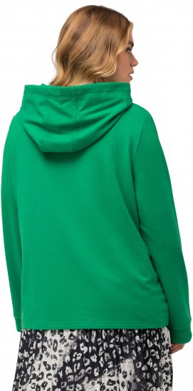 Ulla Popken City Name Graphic Hoodie Emerald Green - Džemperi un džemperi ar kapuci - 