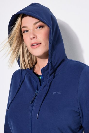 Ulla Popken Athletic Department Hoodie Navy - Džemperi un džemperi ar kapuci - Mīksti džemperi un jakas