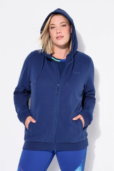 Ulla Popken Athletic Department Hoodie Navy - Džemperi un džemperi ar kapuci - Mīksti džemperi un jakas