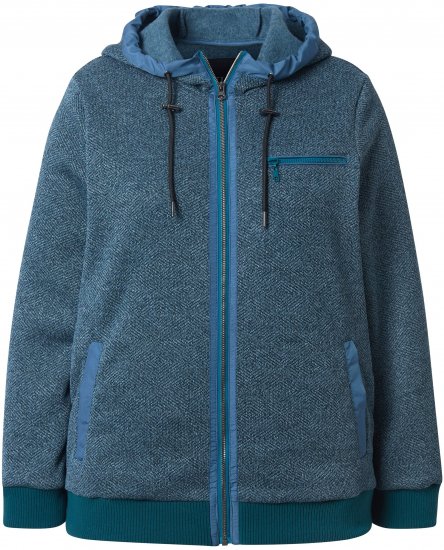 Ulla Popken Fleece-Lined Hoodie Dark Petrol - Džemperi un džemperi ar kapuci - 