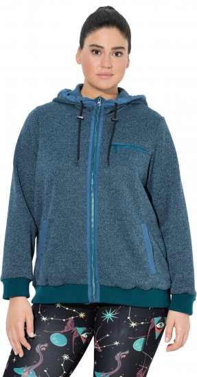 Ulla Popken Fleece-Lined Hoodie Dark Petrol - Džemperi un džemperi ar kapuci - 