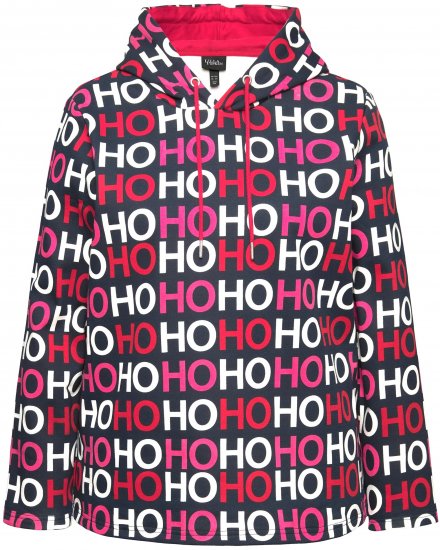 Ulla Popken Ho Ho Ho Lettering Hooded Sweatshirt Navy - Džemperi un džemperi ar kapuci - 