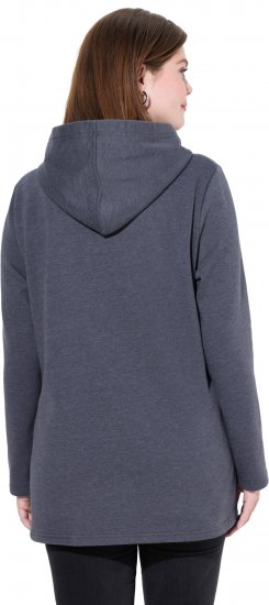 Ulla Popken Lettering GLOWING Hoodie Asphalt Grey - Apdrukāti T-krekli sievietēm - 