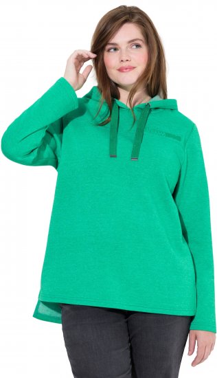 Ulla Popken Lettering GLOWING Hoodie Moss Green - Džemperi un džemperi ar kapuci - 