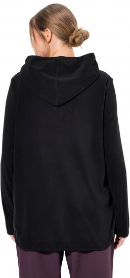 Ulla Popken Fleece Sweatshirt Hoodie Black - Džemperi un džemperi ar kapuci - 