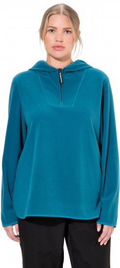 Ulla Popken Fleece Sweatshirt Hoodie Dark Petrol - Džemperi un džemperi ar kapuci - 