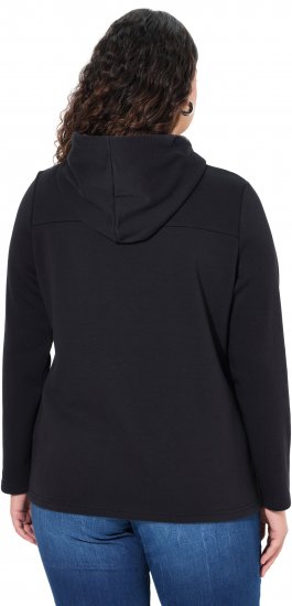 Ulla Popken TRUE Lettering Hoodie Black - Džemperi un džemperi ar kapuci - 