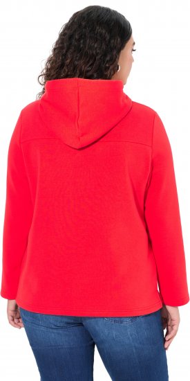 Ulla Popken TRUE Lettering Hoodie Neon Red - Džemperi un džemperi ar kapuci - 