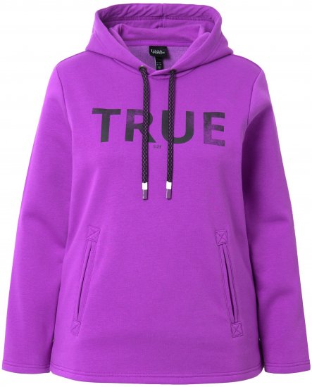Ulla Popken TRUE Lettering Hoodie Neon Red - Džemperi un džemperi ar kapuci - 