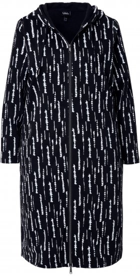Ulla Popken Graphic Hooded Sweatshirt Dress Black - Džemperi un džemperi ar kapuci - 