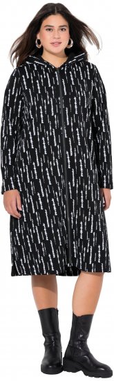 Ulla Popken Graphic Hooded Sweatshirt Dress Black - Džemperi un džemperi ar kapuci - 