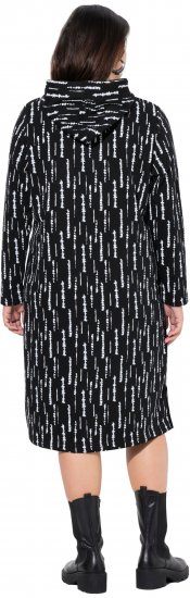 Ulla Popken Graphic Hooded Sweatshirt Dress Black - Džemperi un džemperi ar kapuci - 