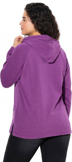 Ulla Popken Rhinestone Drawstring Moon Wash Hoodie Light Plum - Džemperi un džemperi ar kapuci - 