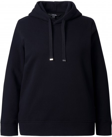 Ulla Popken Relaxed Fit Long Sleeve Hoodie Black - Džemperi un džemperi ar kapuci - 