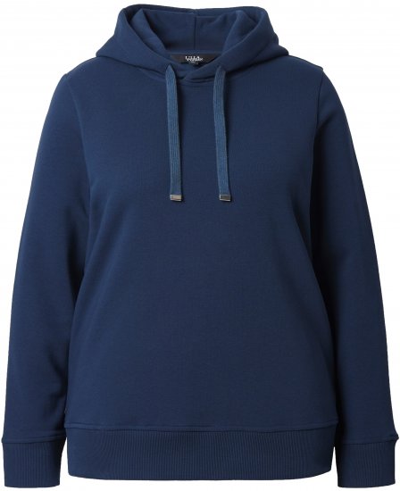 Ulla Popken Relaxed Fit Long Sleeve Hoodie Navy - Džemperi un džemperi ar kapuci - 