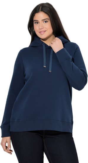Ulla Popken Relaxed Fit Long Sleeve Hoodie Navy - Džemperi un džemperi ar kapuci - 