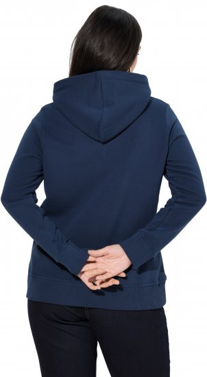 Ulla Popken Relaxed Fit Long Sleeve Hoodie Navy - Džemperi un džemperi ar kapuci - 