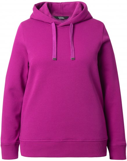 Ulla Popken Relaxed Fit Long Sleeve Hoodie Berry - Džemperi un džemperi ar kapuci - 