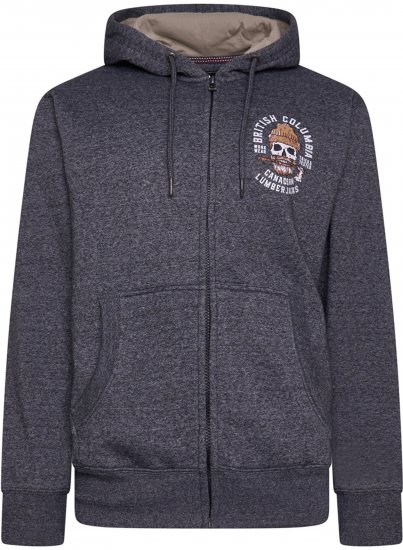 Kam Jeans 7086 British Columbia Chain Yarn Hoodie Jet Black - Džemperi un džemperi ar kapuci - Džemperi - 2XL-14XL