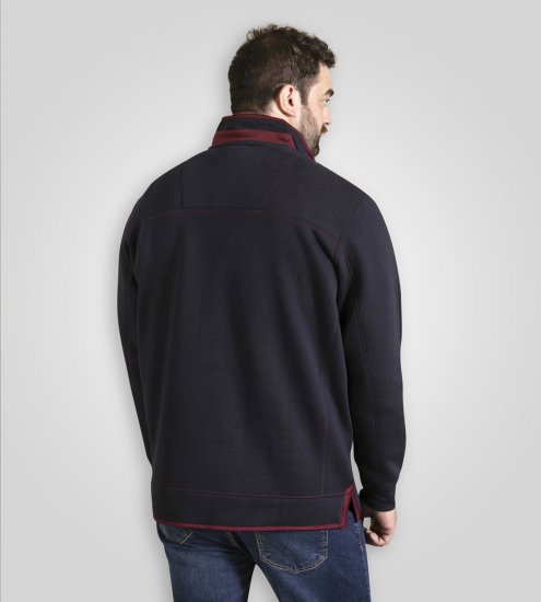 Duke Leicester Quarter Neck Fleece Sweatshirt Navy TALL - TALL džemperi - 