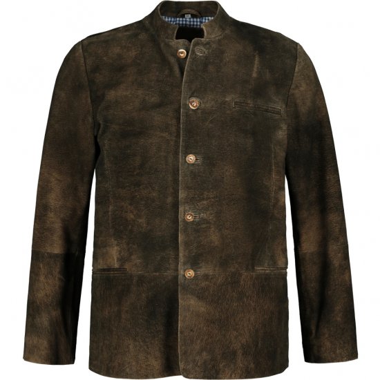 JP1880 Jacket Goat Suede Traditional Mahogany Brown - Trachten & Oktoberfest - Oktoberfest tērpi lielos izmēros (Trachten)