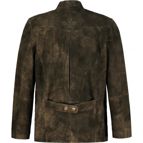 JP1880 Jacket Goat Suede Traditional Mahogany Brown - Trachten & Oktoberfest - Oktoberfest tērpi lielos izmēros (Trachten)