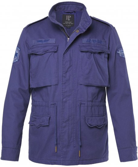JP1880 Field Jacket with Badges Vintage Look Light Azure Blue - Jakas & Lietus apģērbs - Jakas - 2XL-12XL