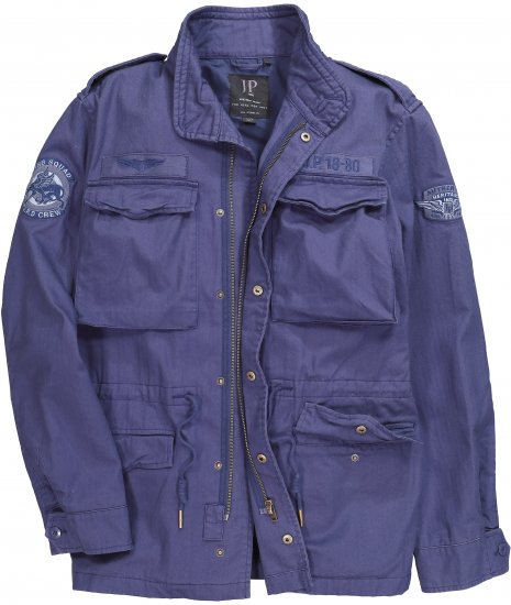 JP1880 Field Jacket with Badges Vintage Look Light Azure Blue - Jakas & Lietus apģērbs - Jakas - 2XL-12XL