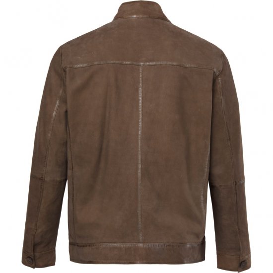 JP1880 Leather Jacket Lambskin Suede Brown - Jakas & Lietus apģērbs - Jakas - 2XL-12XL