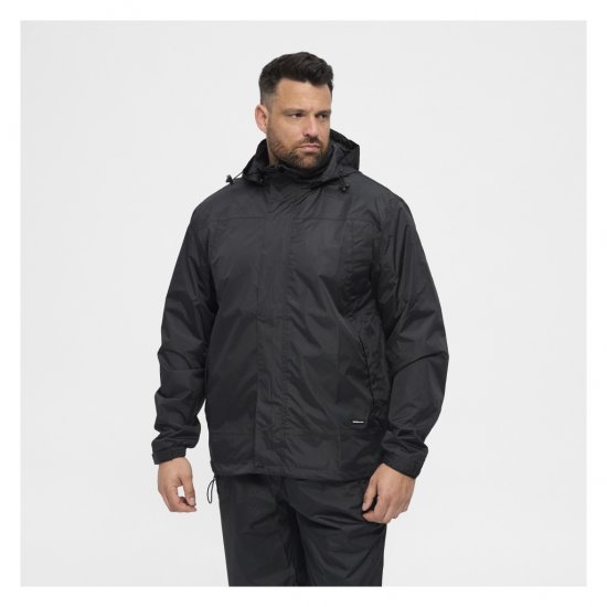 North Latitude Rain Jacket Black - Sporta apģērbs & outdoor - Liela izmēra sporta apģērbi vīriešiem