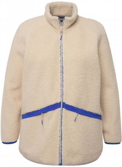 Ulla Popken Teddy Fleece Jacket Vanilla - Jakas - 