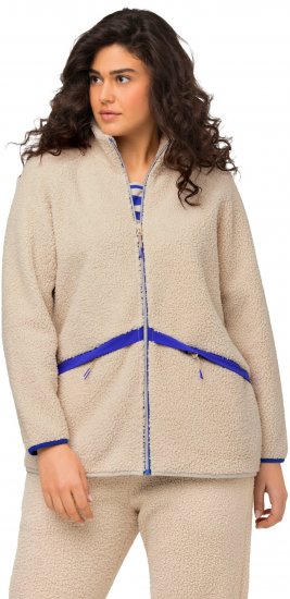 Ulla Popken Teddy Fleece Jacket Vanilla - Jakas - 