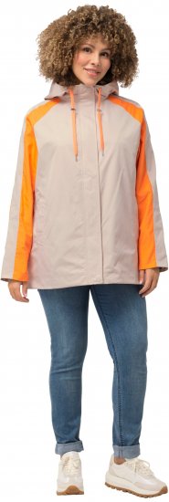 Ulla Popken HYPRAR Color Black Water Repellent Jacket Dark Putty - Jakas - 