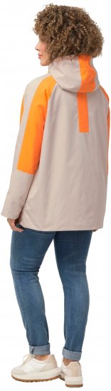 Ulla Popken HYPRAR Color Black Water Repellent Jacket Dark Putty - Jakas - 