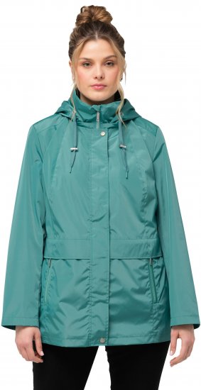 Ulla Popken HYPRAR Water-Repellent Windbreaker Soft Turquoise - Jakas - 