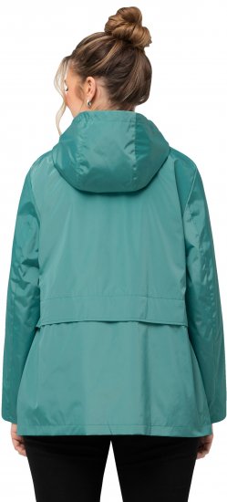 Ulla Popken HYPRAR Water-Repellent Windbreaker Soft Turquoise - Jakas - 