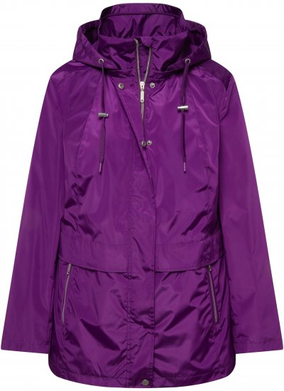 Ulla Popken HYPRAR Water-Repellent Windbreaker Dark Purple - Jakas - 