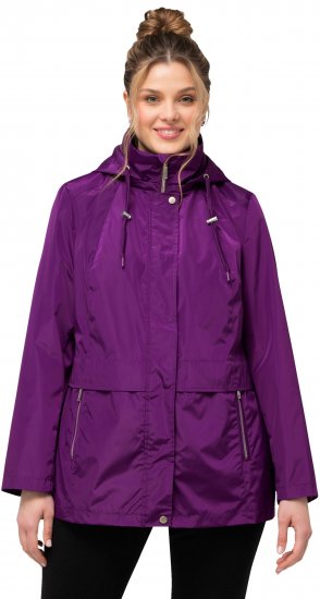 Ulla Popken HYPRAR Water-Repellent Windbreaker Dark Purple - Jakas - 